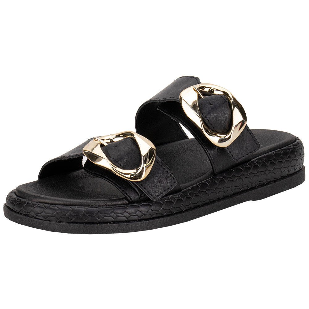 SANDÁLIA FEMININA CONFORTO RAMARIM 2555204 Preto 1