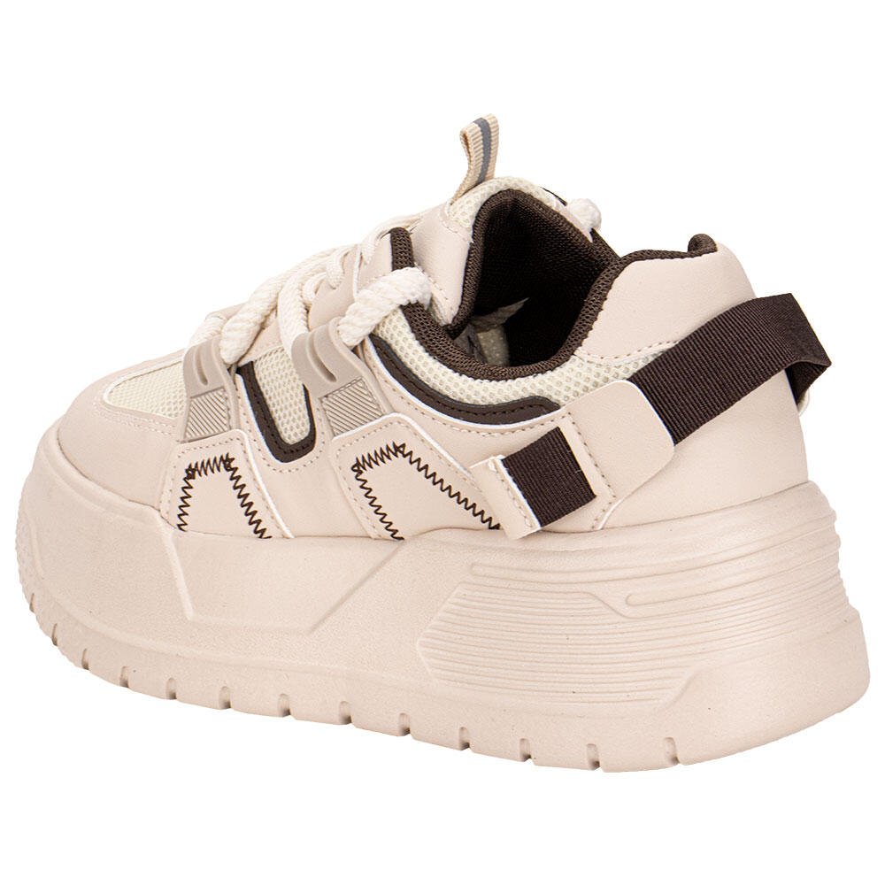 TÊNIS FEMININO CASUAL RAMARIM 2576231 Creme 3