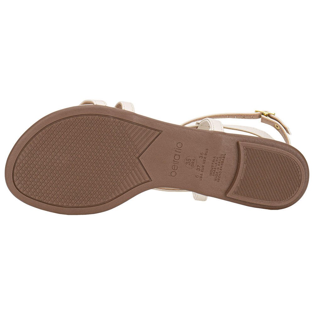 SANDÁLIA FEMININA FLAT BEIRA RIO 8367875 Marfim 4