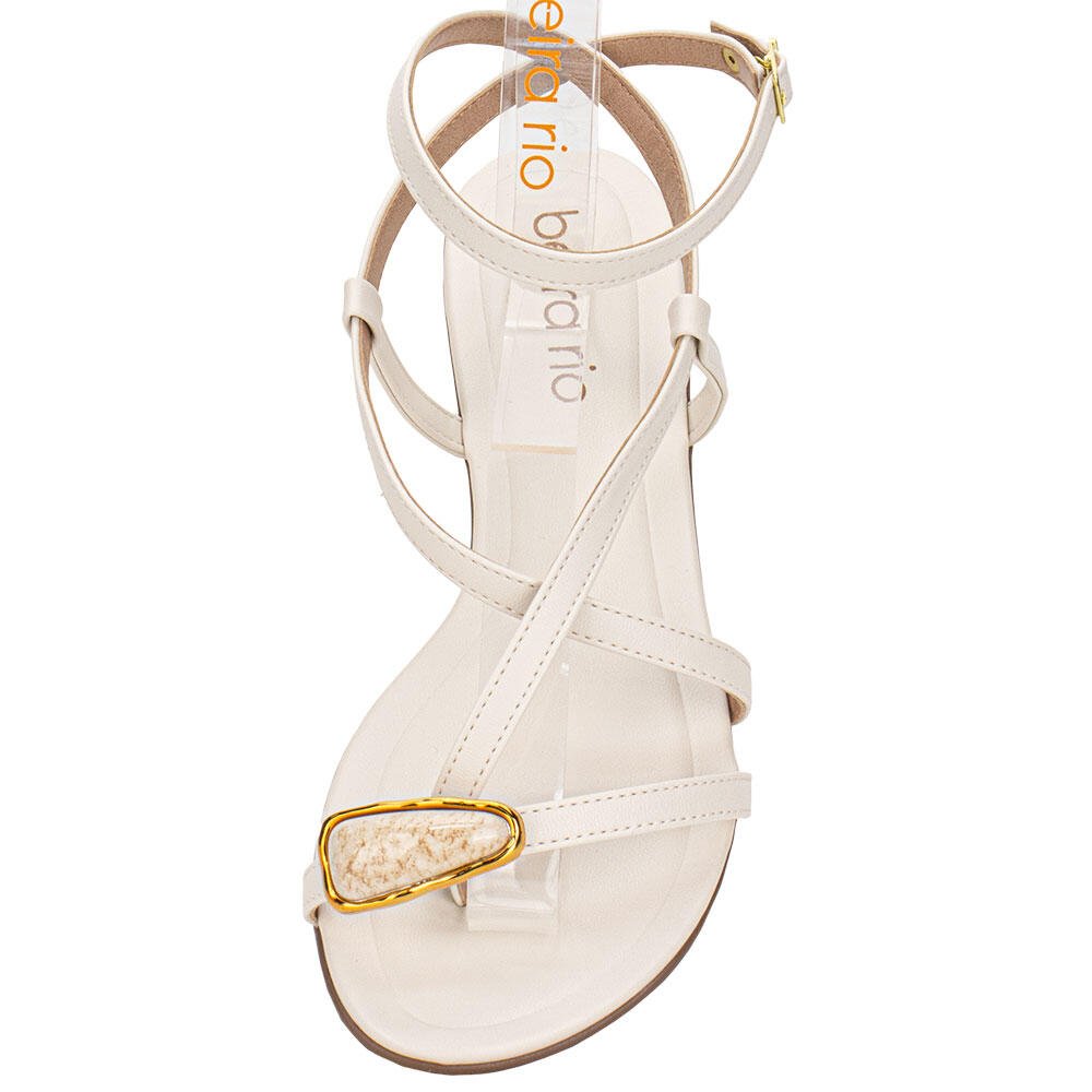 SANDÁLIA FEMININA FLAT BEIRA RIO 8367875 Marfim 5