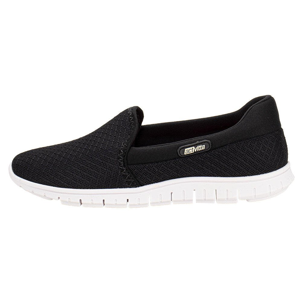 TÊNIS FEMININO SLIP ON ACTVITTA 4202555 Preto/Branco 2
