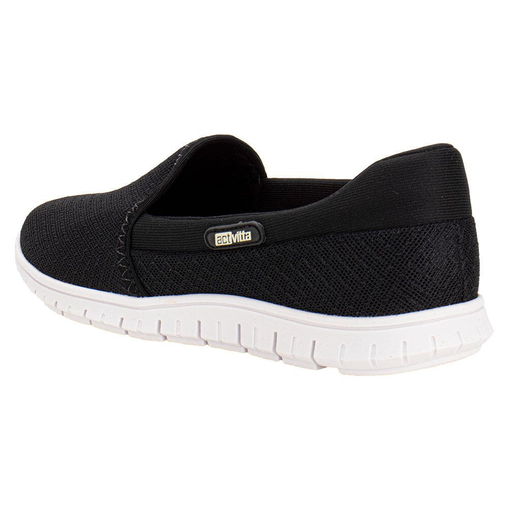 TÊNIS FEMININO SLIP ON ACTVITTA 4202555 Preto/Branco 3