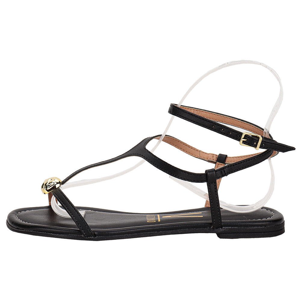 SANDÁLIA FEMININA FLAT VIZZANO 62351711 Preto 2