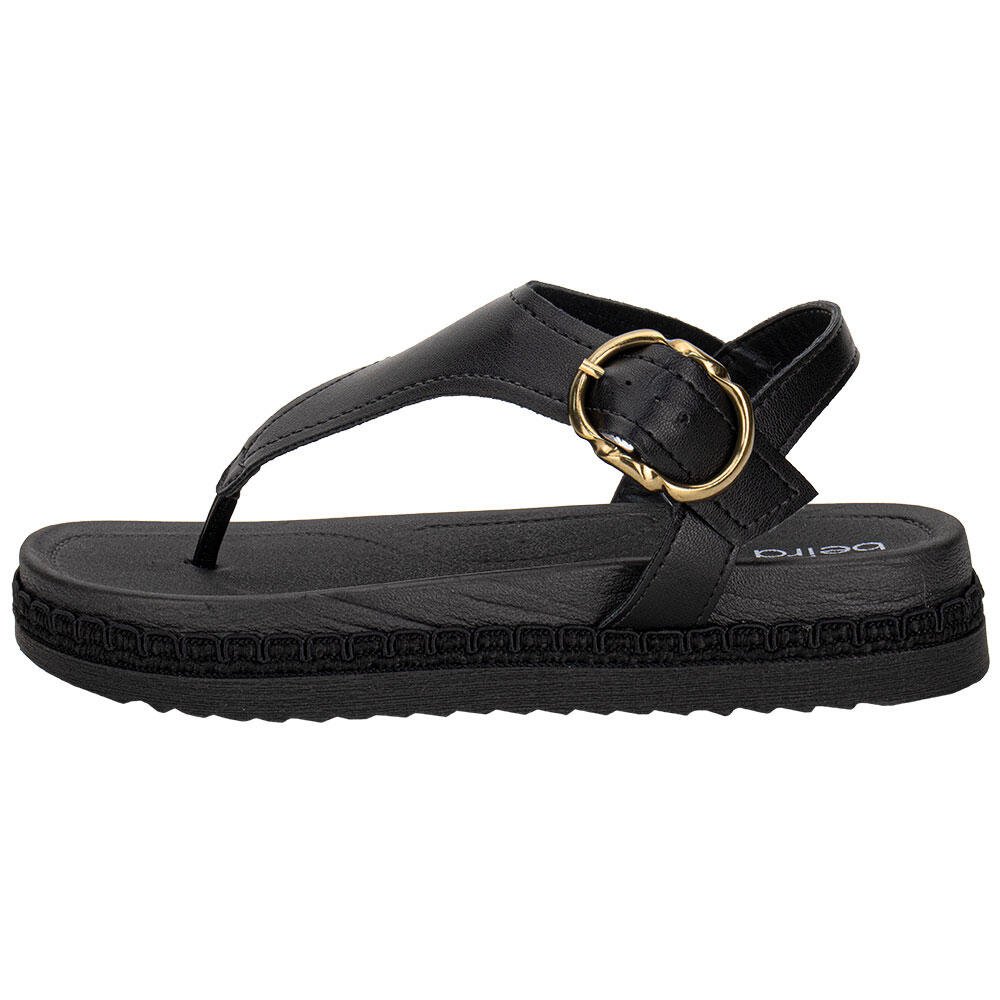 SANDÁLIA FEMININA FLAT BEIRA RIO 8553101 Preto 2