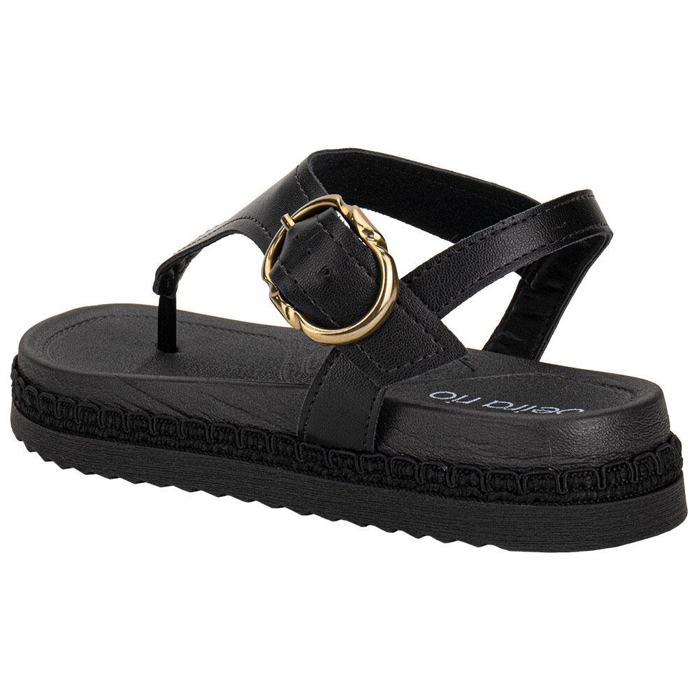 SANDÁLIA FEMININA FLAT BEIRA RIO 8553101 Preto 3