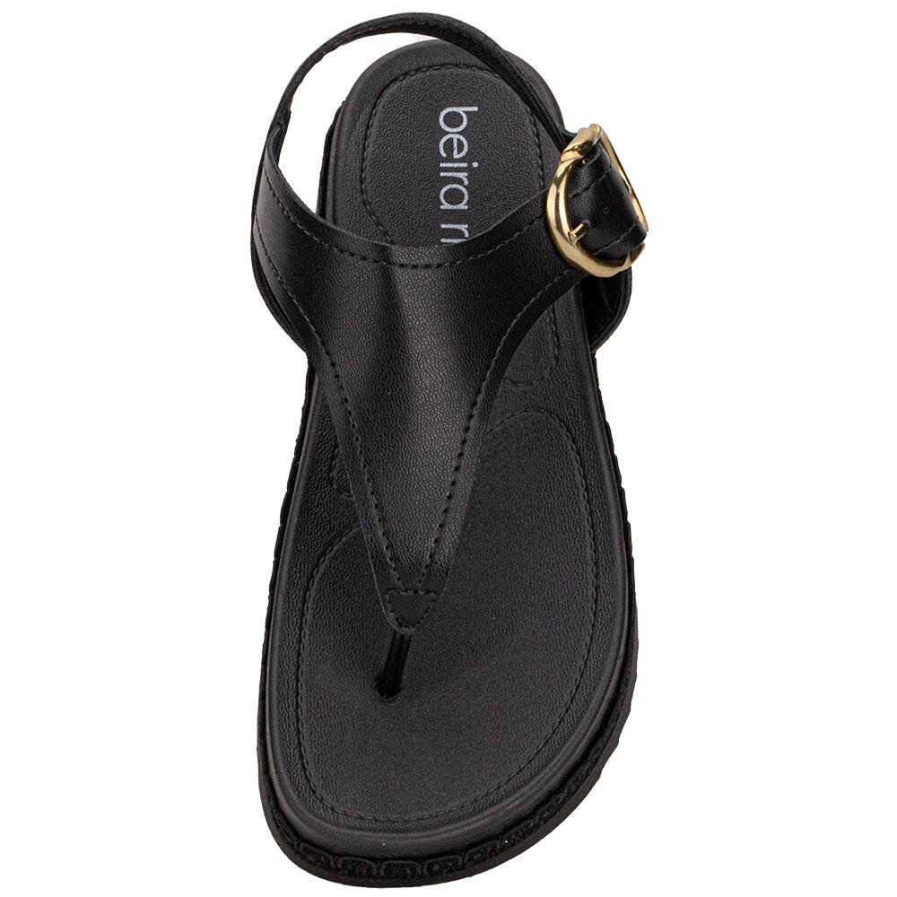 SANDÁLIA FEMININA FLAT BEIRA RIO 8553101 Preto 5