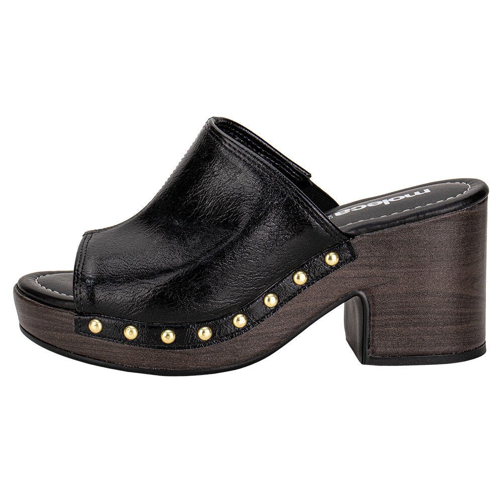 TAMANCO FEMININO SALTO GROSSO MOLECA 5549107 Preto 2