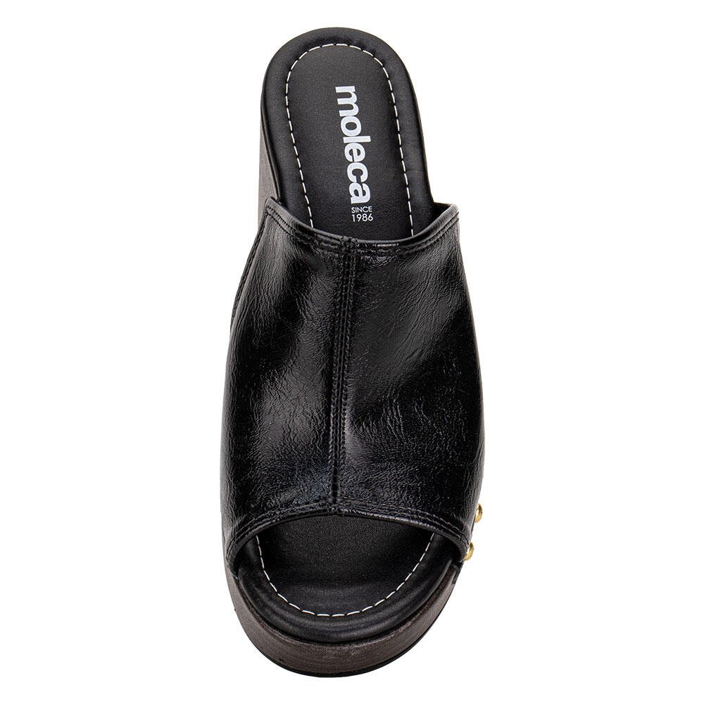 TAMANCO FEMININO SALTO GROSSO MOLECA 5549107 Preto 5