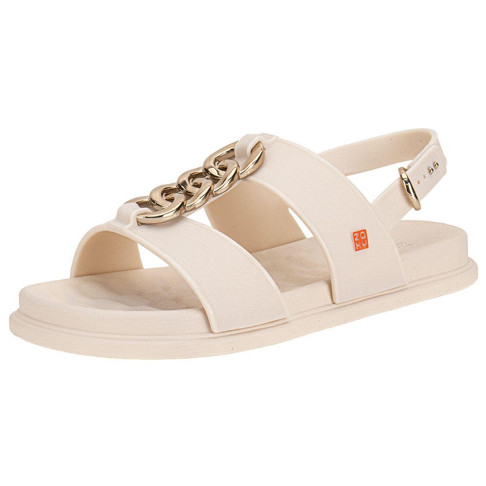 SANDÁLIA FEMININA FLAT GLAM ZAXY 19222