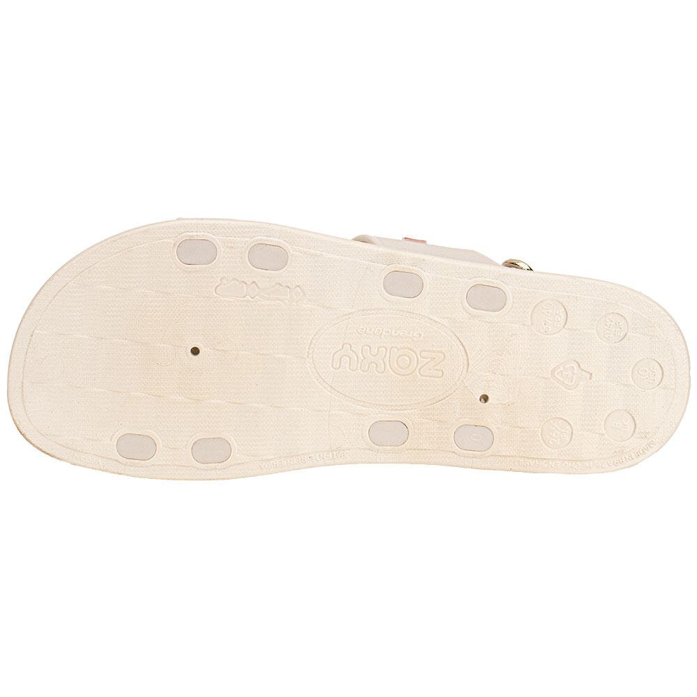 SANDÁLIA FEMININA FLAT GLAM ZAXY 19222 Marfim 4