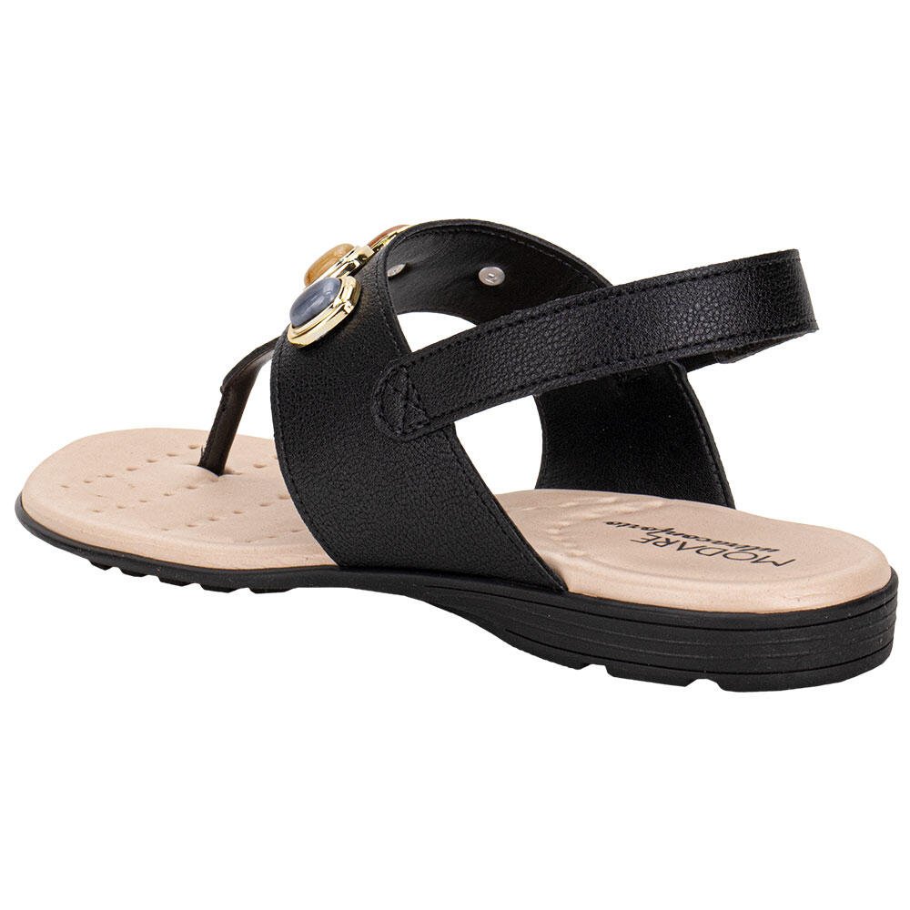 SANDÁLIA FEMININA FLAT MODARE 7053173 Preto 3