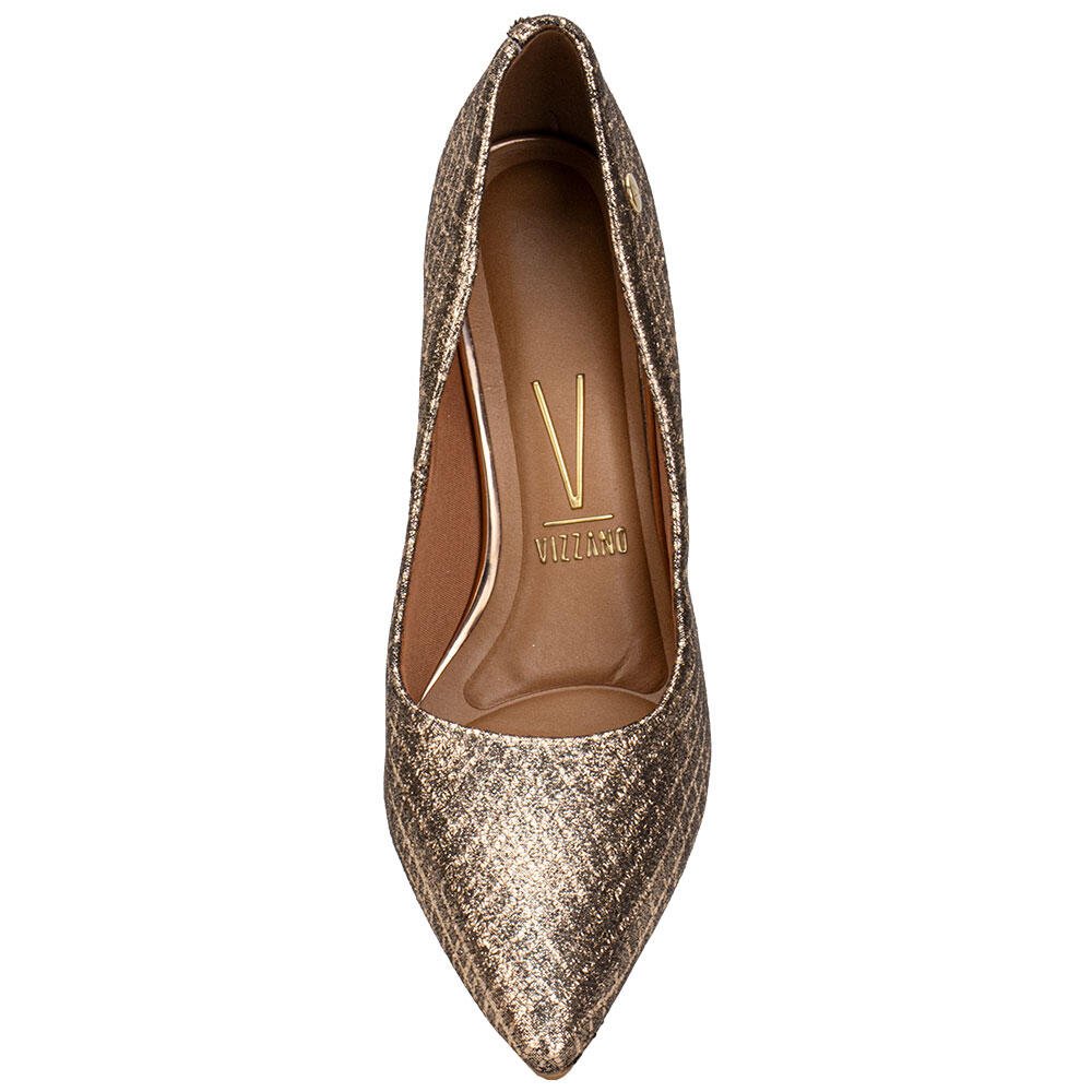 SCARPIN FEMININO SALTO FINO VIZZANO 11841501 Ouro/Rosado 5