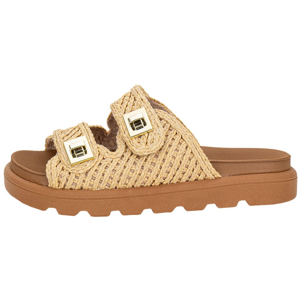 SANDÁLIA FEMININA CONFORTO VIZZANO 6510119 Bege/Ouro 2