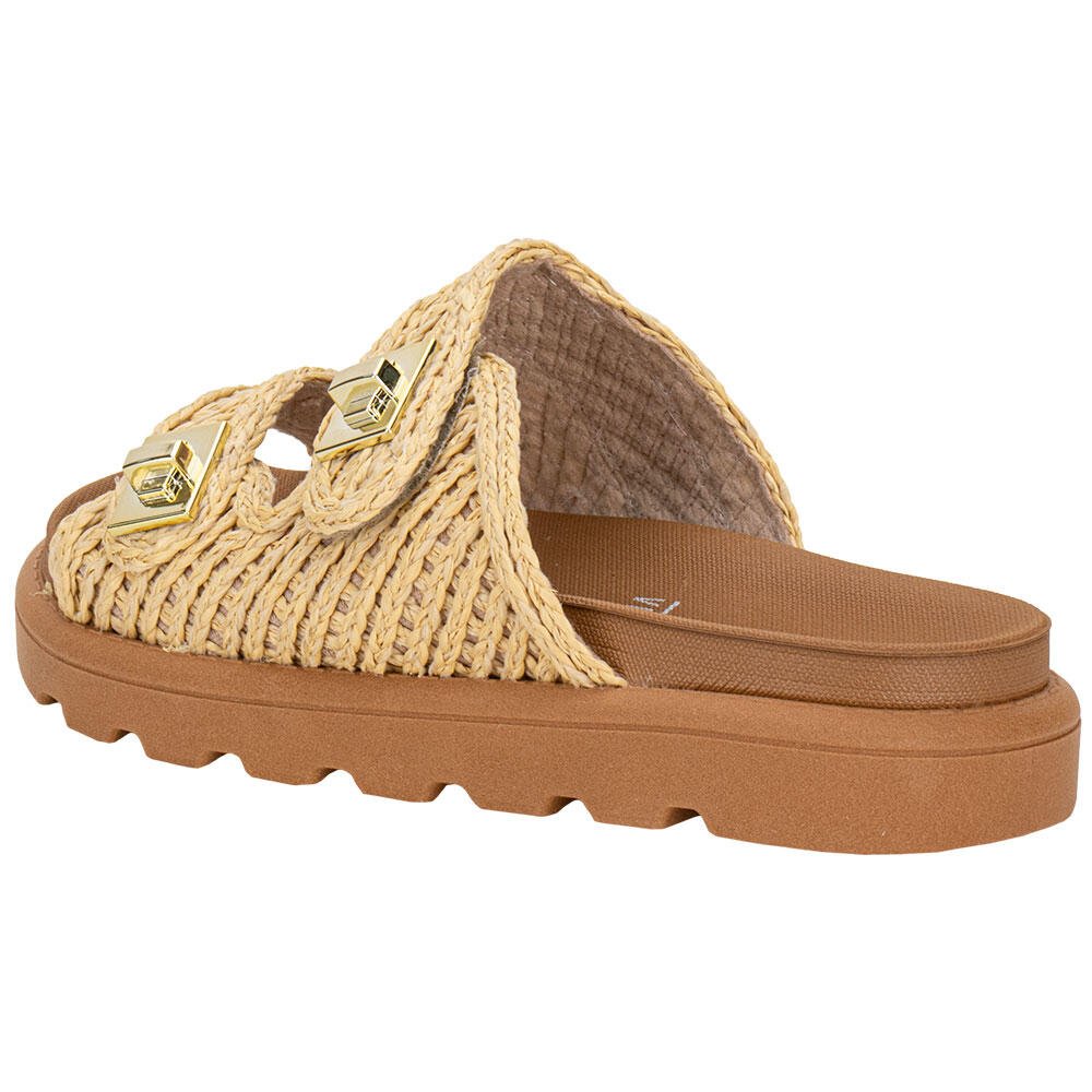 SANDÁLIA FEMININA CONFORTO VIZZANO 6510119 Bege/Ouro 3