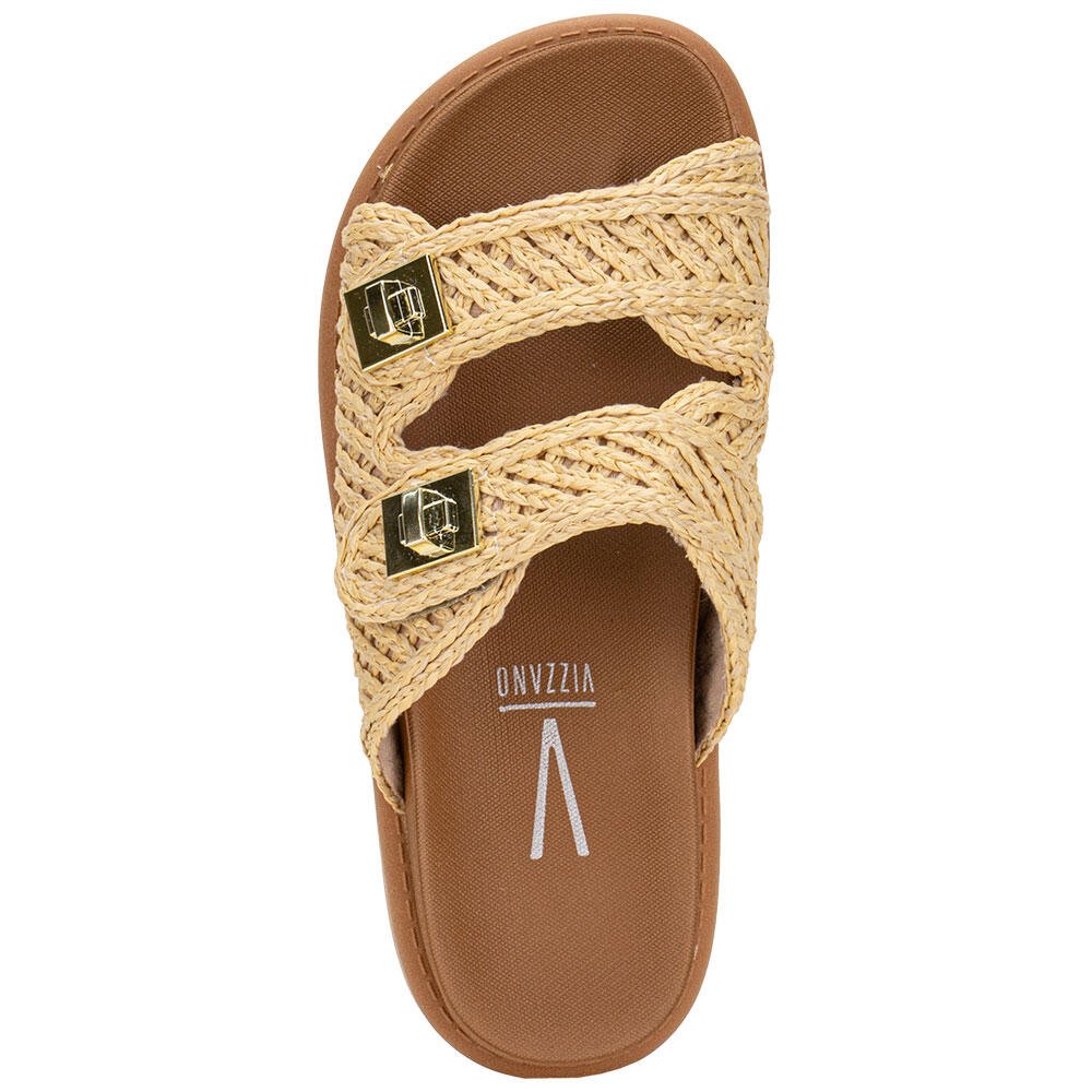 SANDÁLIA FEMININA CONFORTO VIZZANO 6510119 Bege/Ouro 5
