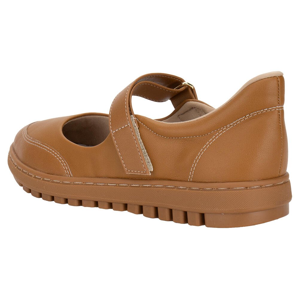 SAPATO FEMININO FLAT PICCADILLY 937007 Caramelo 3