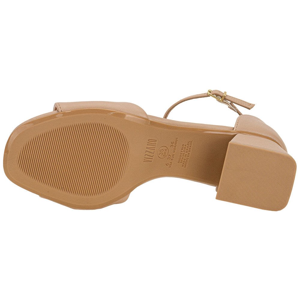 SANDÁLIA FEMININA SALTO GROSSO VIZZANO 6428143 Bege 4