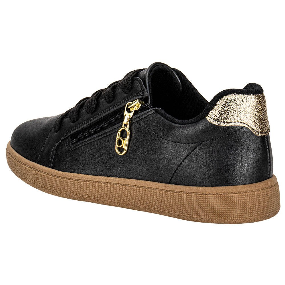 TÊNIS FEMININO CASUAL BEIRA RIO 4313109 Preto/Dourado 3