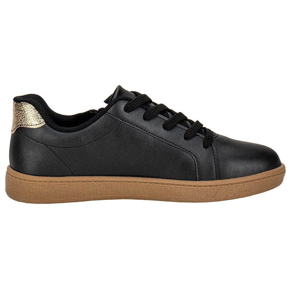 TÊNIS FEMININO CASUAL BEIRA RIO 4313109 Preto/Dourado 5