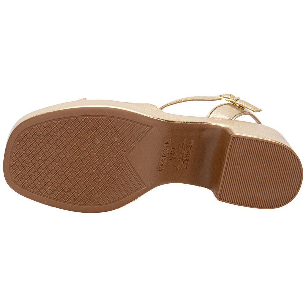 SANDÁLIA FEMININA MEIA PATA BEIRA RIO 8517106 Dourado 4
