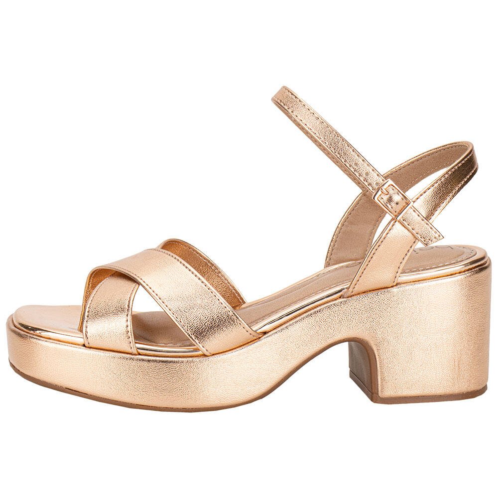 SANDÁLIA FEMININA MEIA PATA BEIRA RIO 8517106 Rose Gold 2