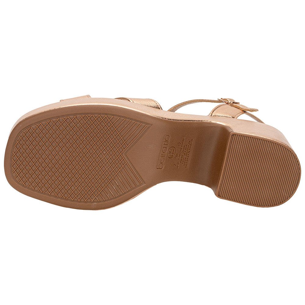 SANDÁLIA FEMININA MEIA PATA BEIRA RIO 8517106 Rose Gold 4
