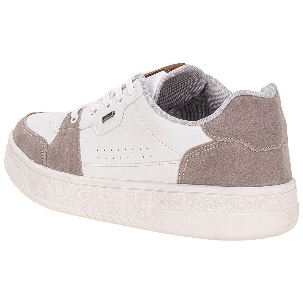 TÊNIS MASCULINO CASUAL CONFORT WAY 902501 Branco/Cinza 3