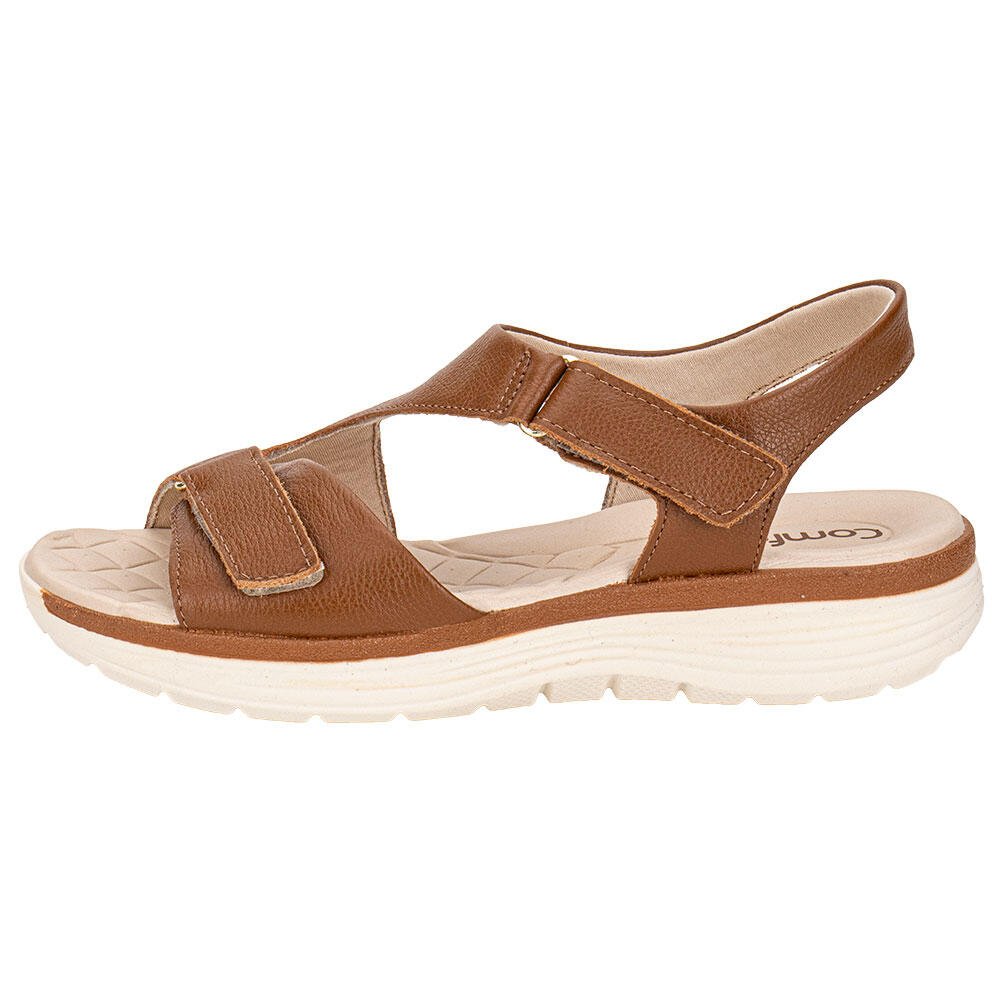 SANDÁLIA FEMININA FLAT COMFORTFLEX 2543404 Caramelo 2