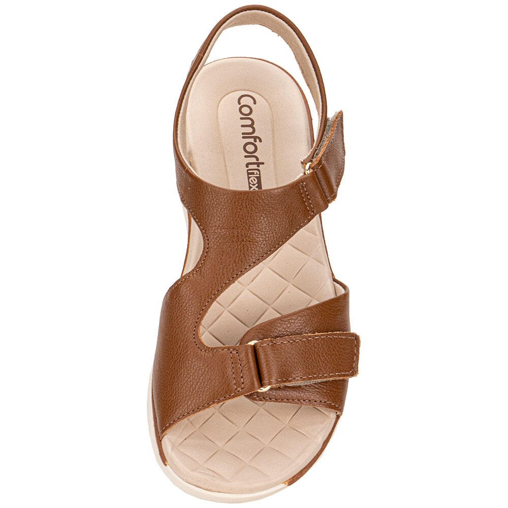 SANDÁLIA FEMININA FLAT COMFORTFLEX 2543404 Caramelo 5