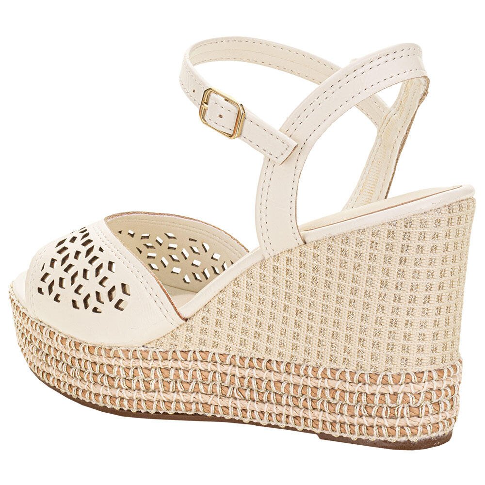 SANDÁLIA FEMININA ANABELA DAKOTA Y9872 Marfim 3