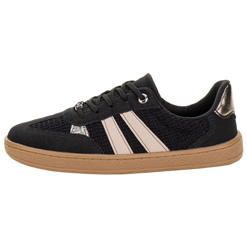 TÊNIS FEMININO CASUAL DAKOTA D0841 Preto/Bege 2