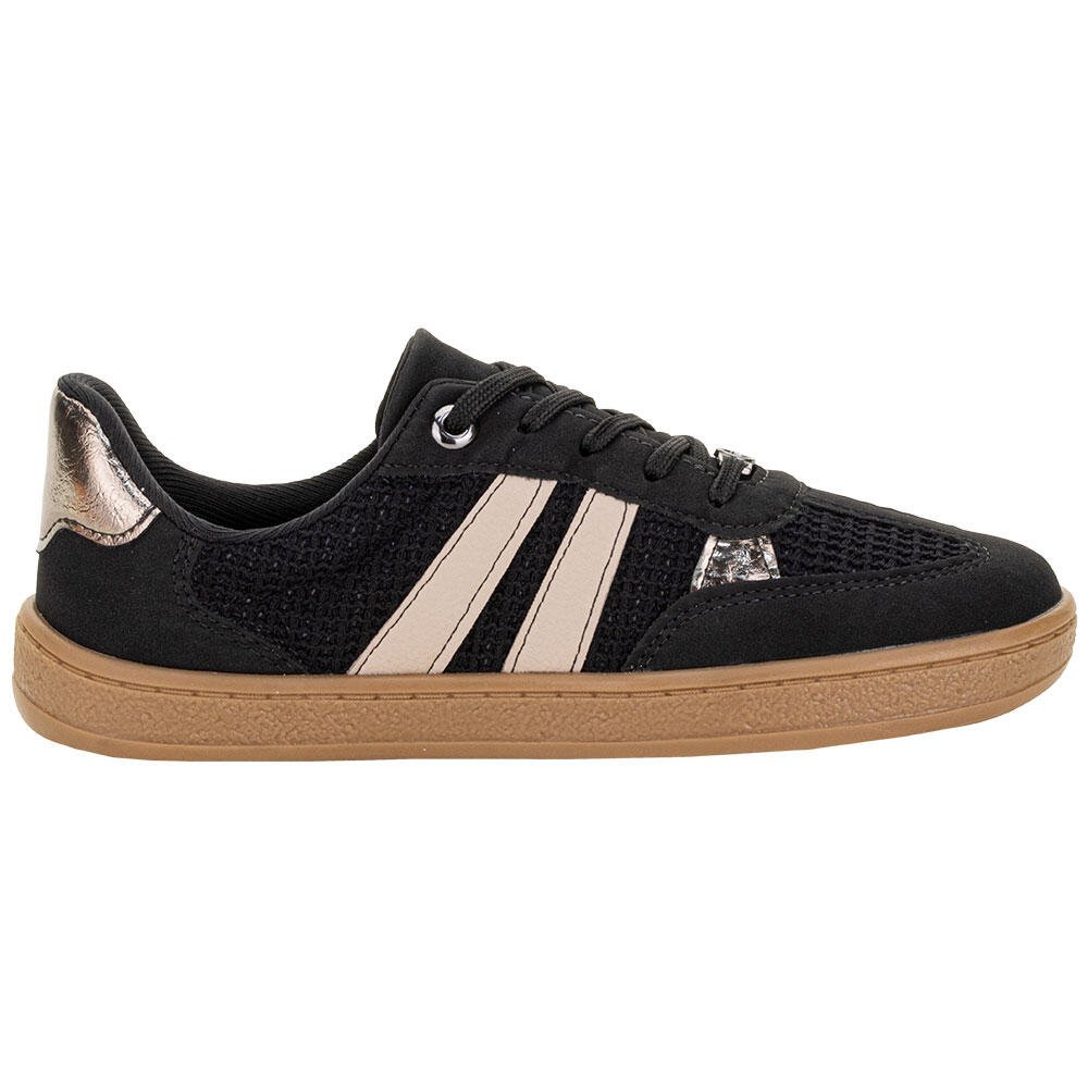 TÊNIS FEMININO CASUAL DAKOTA D0841 Preto/Bege 5