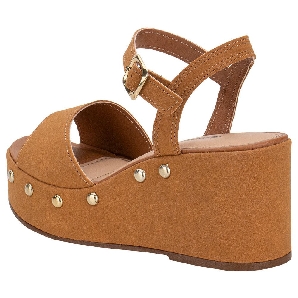 SANDÁLIA FEMININA ANABELA DAKOTA Y9542 Caramelo 3