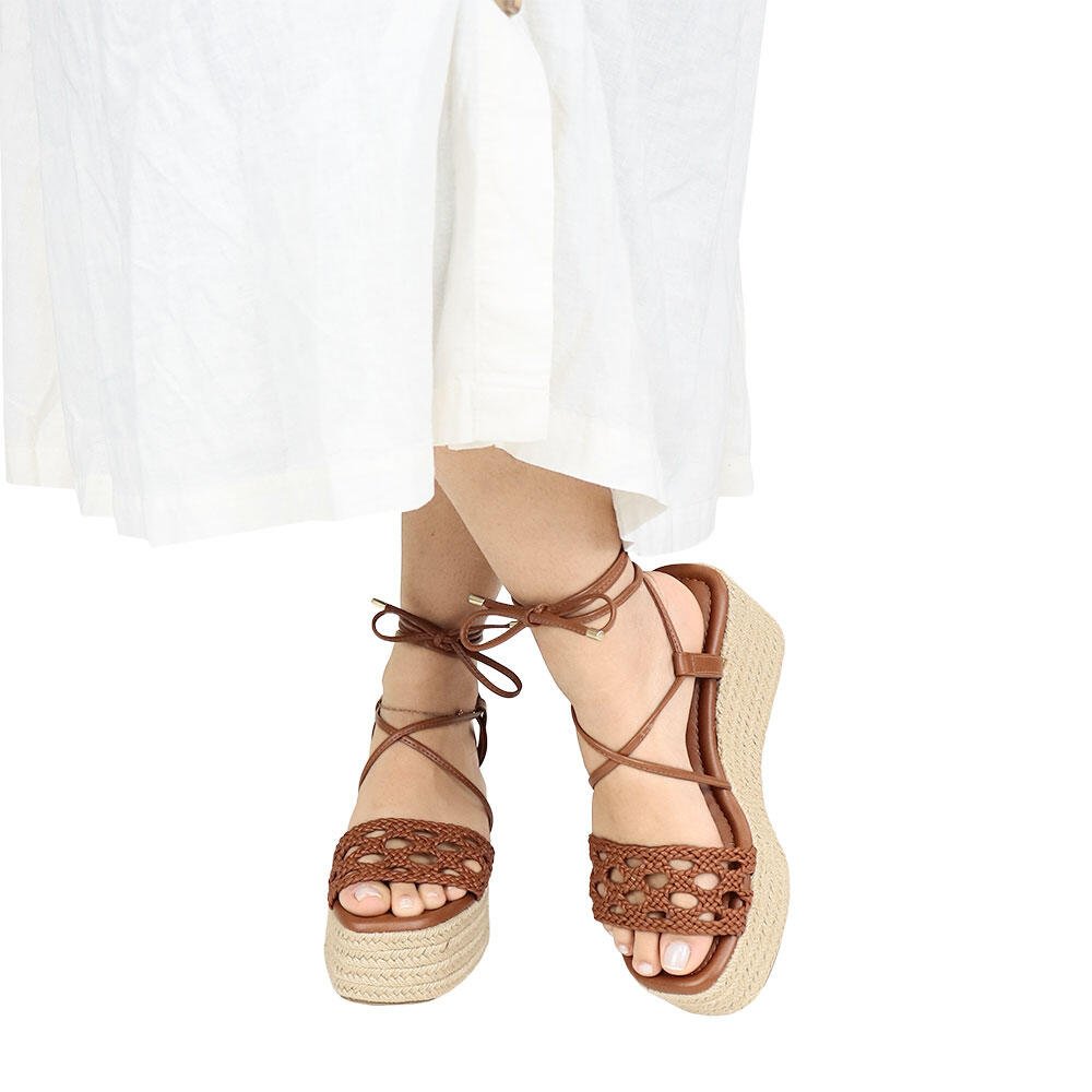 SANDÁLIA FEMININA ANABELA RAMARIM 2536204 Camel 2