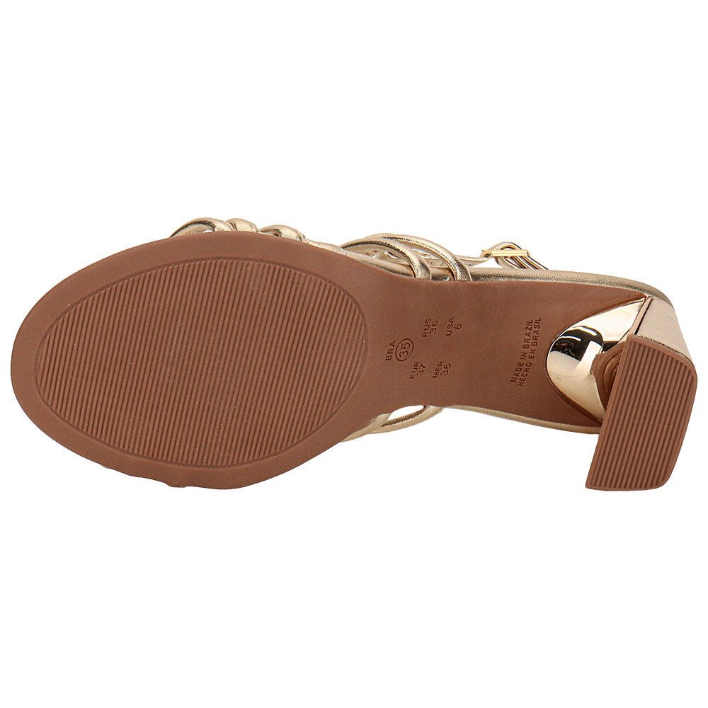 SANDÁLIA FEMININA SALTO GROSSO RAMARIM 2522204 Dourado 5