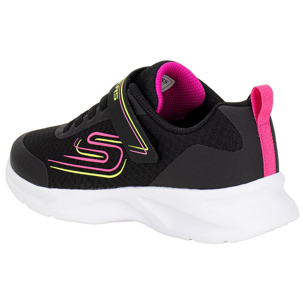 TÊNIS INFANTIL DYNAMATIC NONSTOP SPEED SKECHERS 303577L Preto/Rosa 3