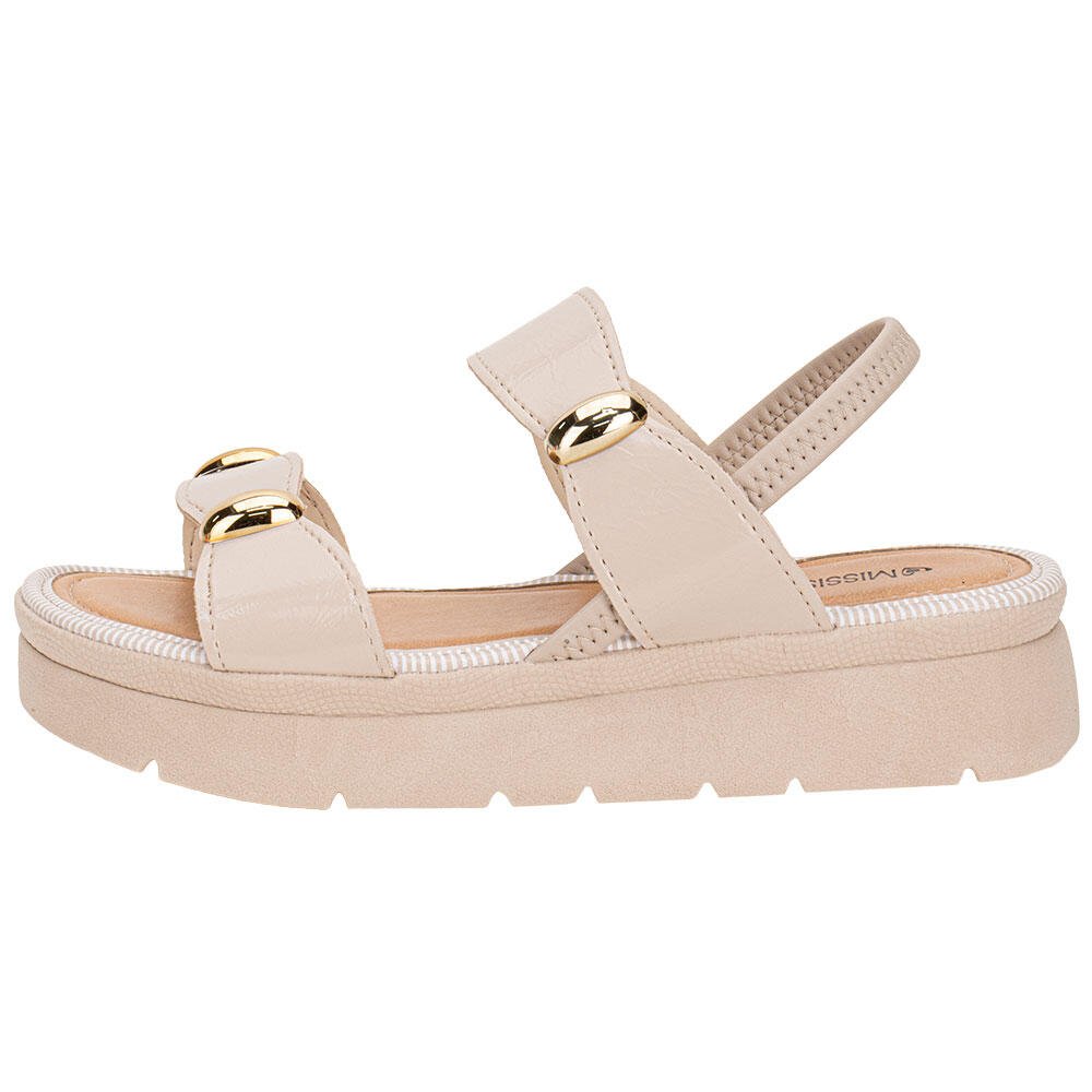 SANDÁLIA FEMININA FLAT MISSISSIPI MF992 Marfim 2