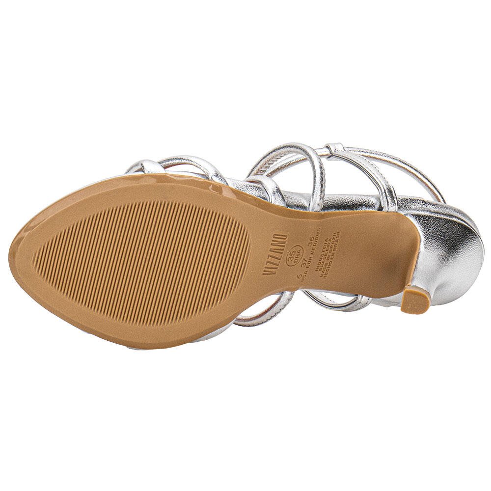 SANDÁLIA FEMININA SALTO FINO VIZZANO 62491114 Prata 4