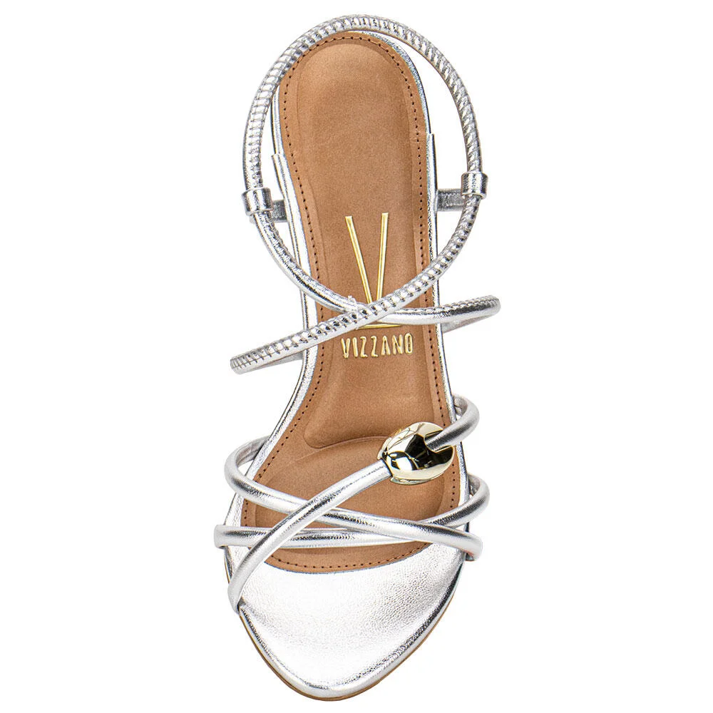 SANDÁLIA FEMININA SALTO FINO VIZZANO 62491114 Prata 5
