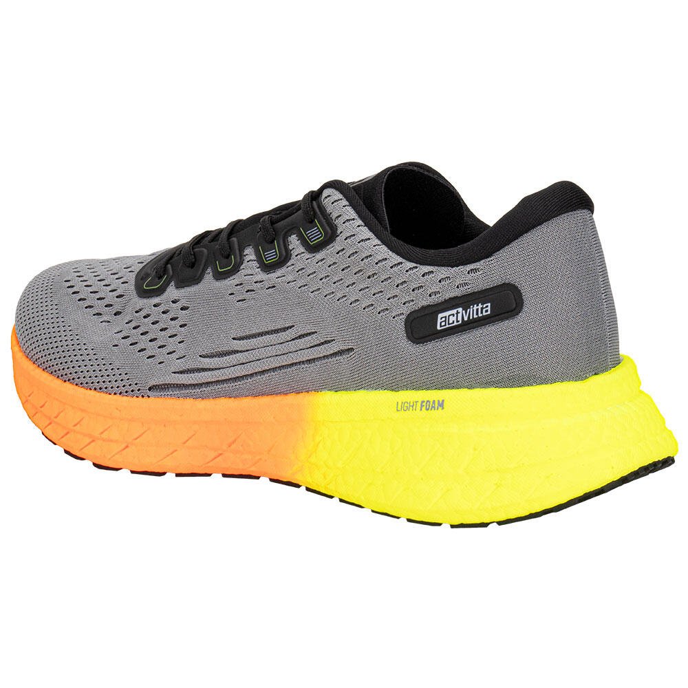 TÊNIS MASCULINO ACTVITTA 4914222 Cinza/Laranja 3