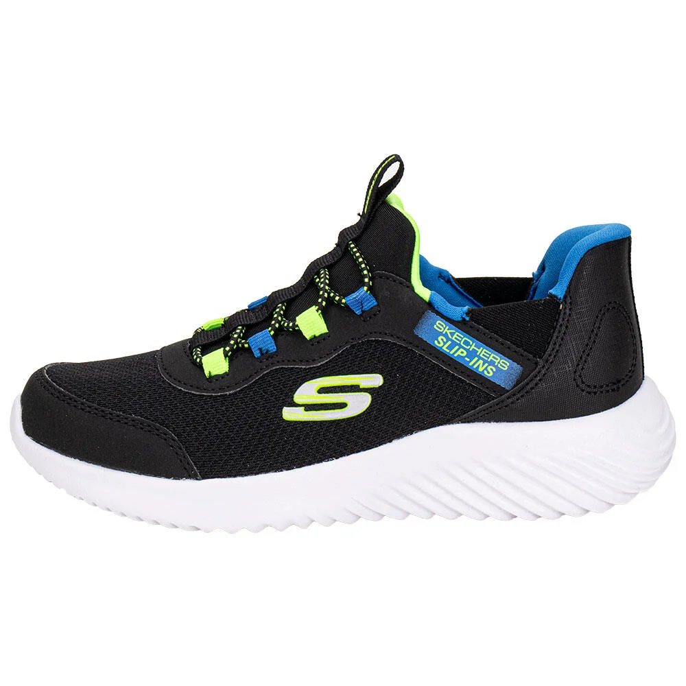 TÊNIS INFANTIL BOUNDER - BRISK-BURST SKECHERS 403822L Preto/Verde 2