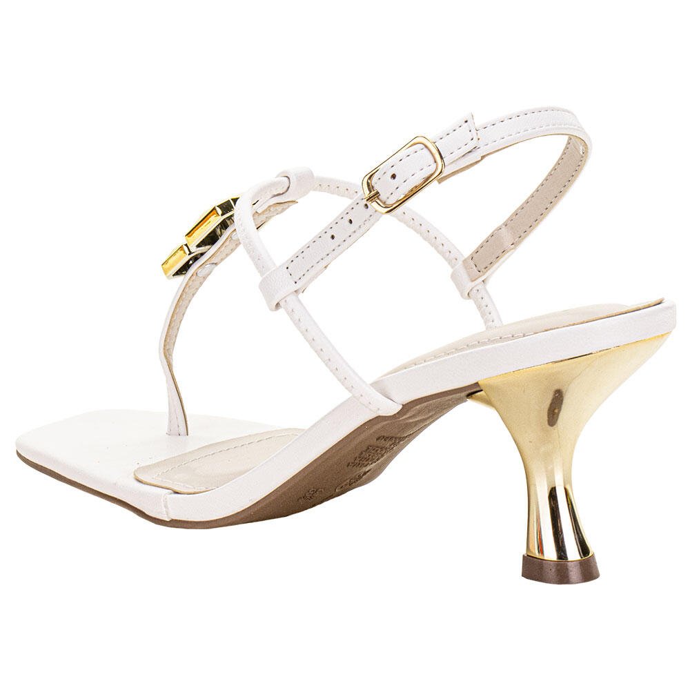 SANDÁLIA FEMININA SALTO TAÇA VIA MARTE 177008 Branco 3