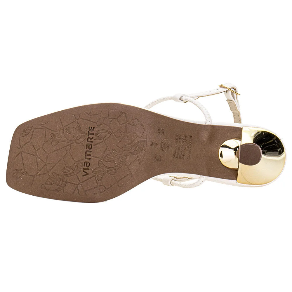 SANDÁLIA FEMININA SALTO TAÇA VIA MARTE 177008 Branco 4