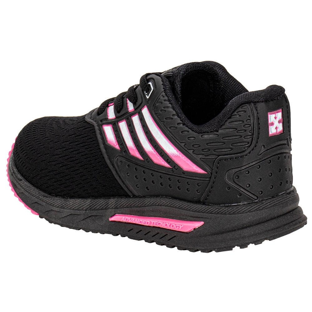 TÊNIS INFANTIL ZEUZ 99RX-I Preto/Rosa 3