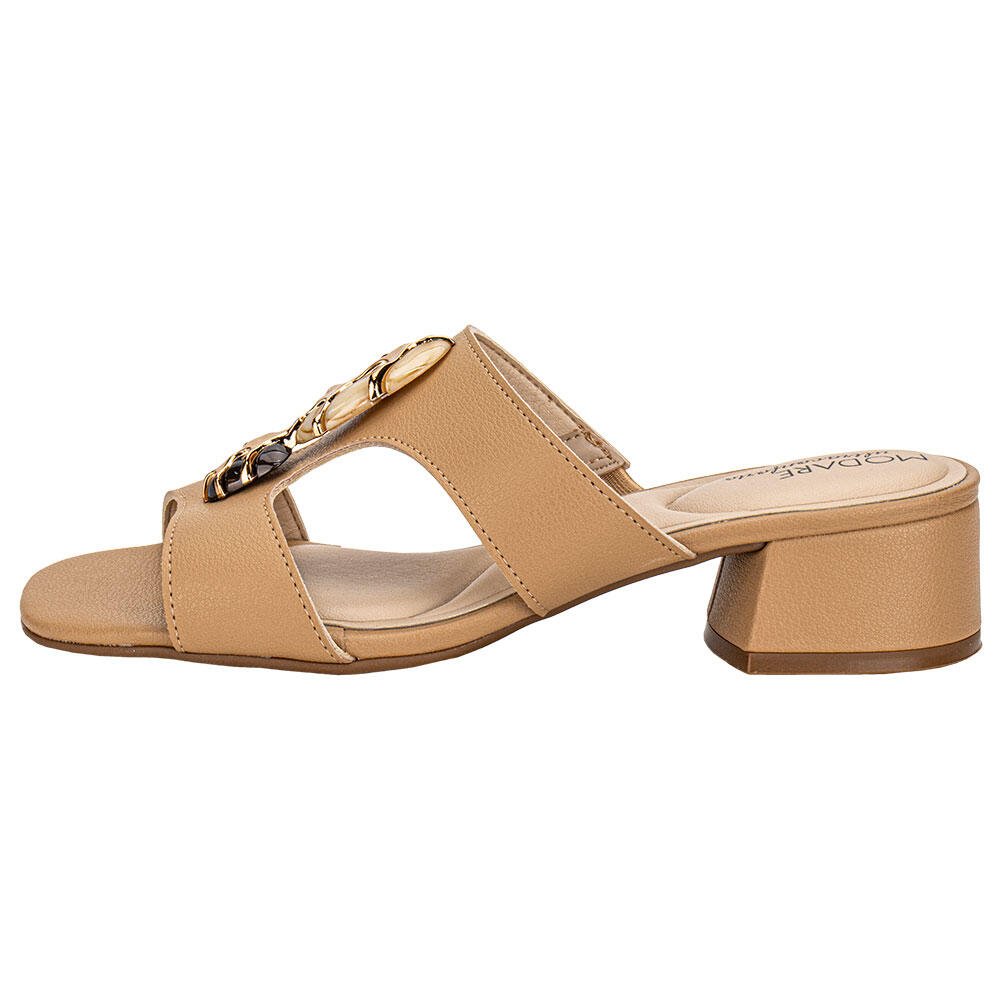 TAMANCO FEMININO SALTO GROSSO MODARE 7211104 Bege 2