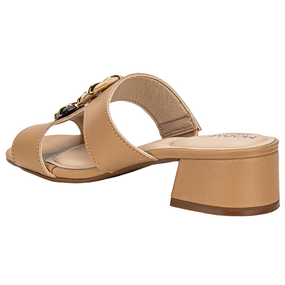 TAMANCO FEMININO SALTO GROSSO MODARE 7211104 Bege 3