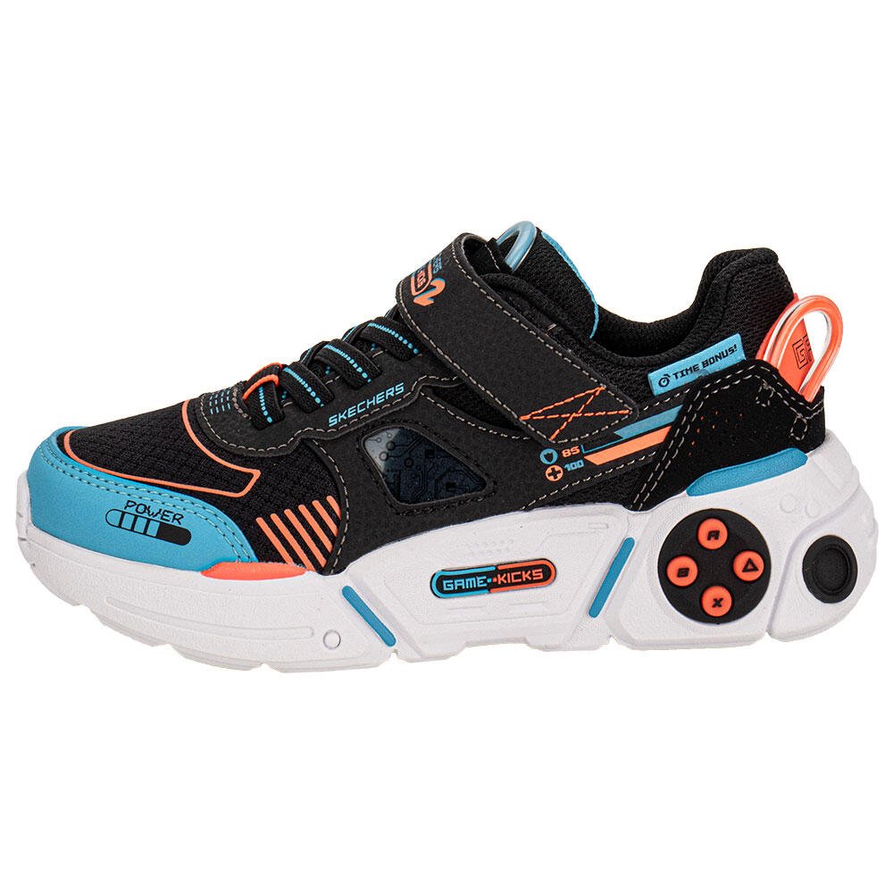 TÊNIS INFANTIL GAME KICKS: GAMETRONIX 2.0 SKECHERS 402270L Preto/Azul 2