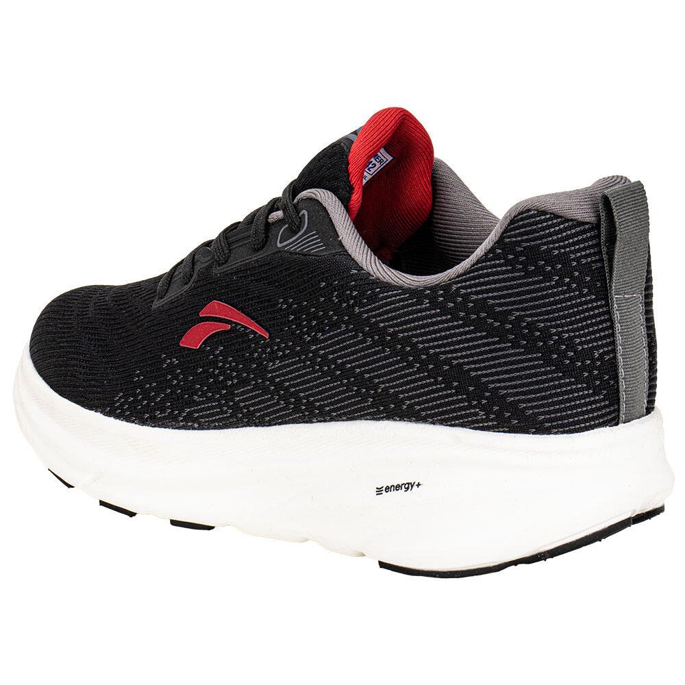 TÊNIS MASCULINO VELOCIT KOLOSH H3521 Preto/Vermelho 2