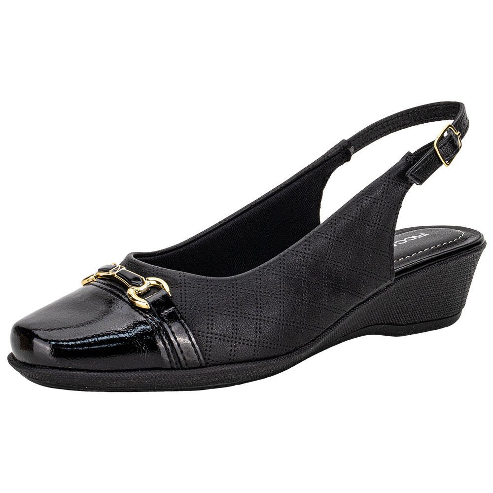 SAPATO FEMININO ANABELA PICCADILLY 143246 Preto 1