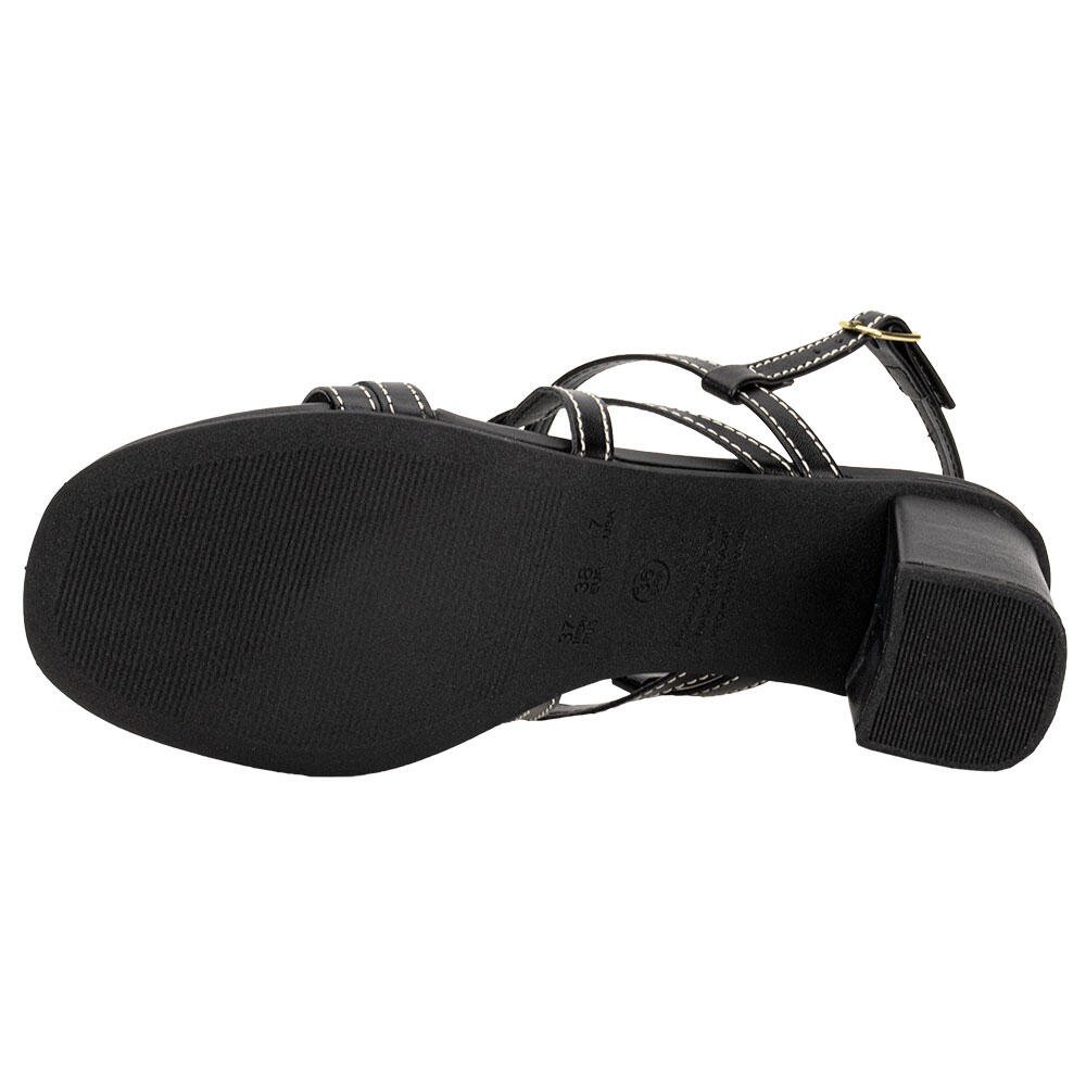 SANDÁLIA FEMININA SALTO GROSSO VIA SCARPA 176519145 Preto 4